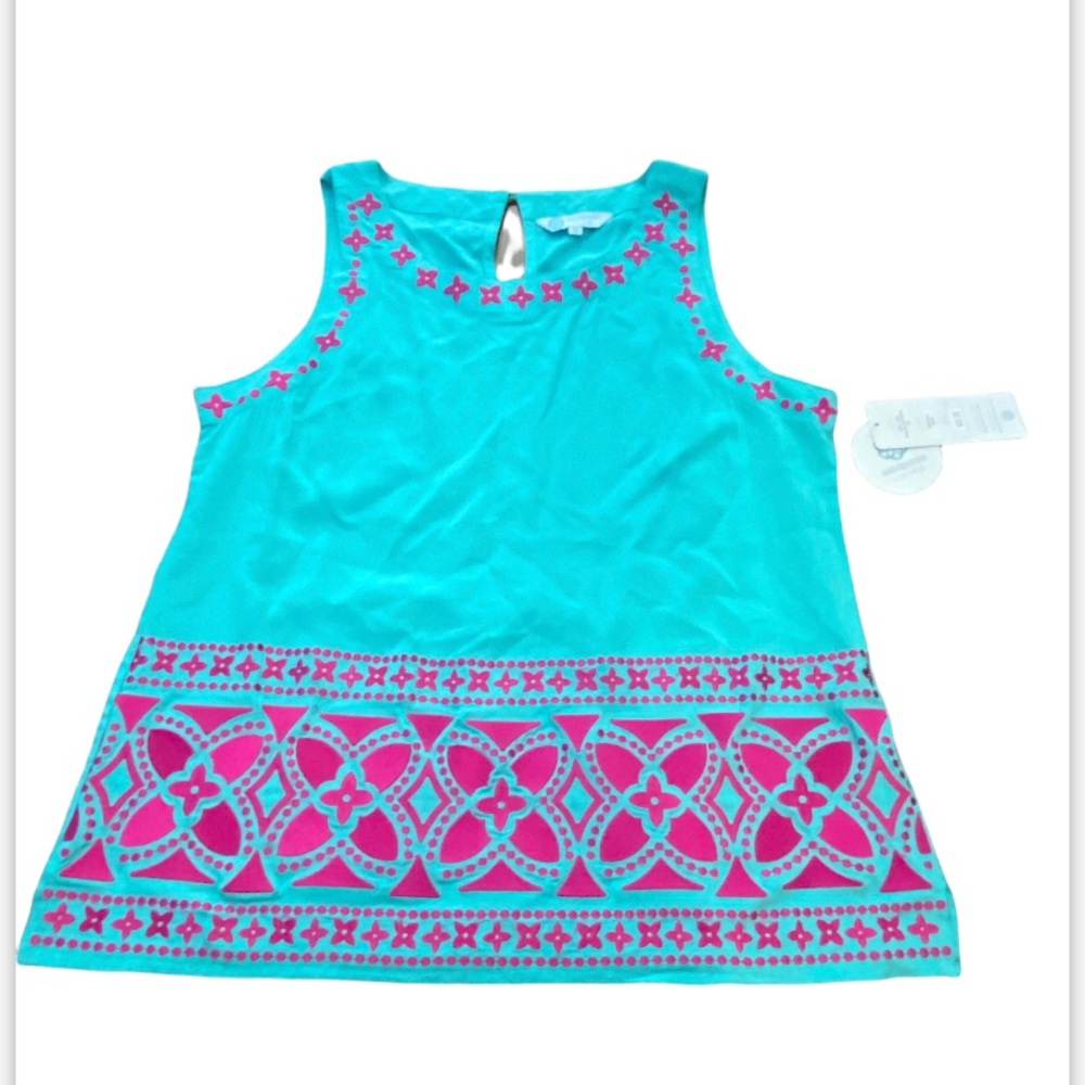Escapada  Living Embroidered Sleeveless Blouse Size Medium